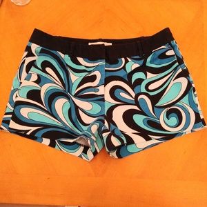 Michael Kors Blue Black White Print Shorts Size 2